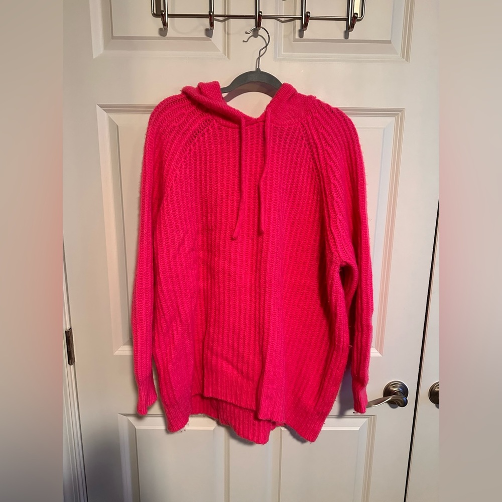 Aerie | Pink L Sweater/Crochet Hoodie